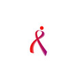 ribbon health logo vector image