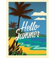 summer beach and palm trees vector image vector image
