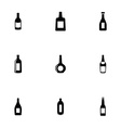 bottles 9 icons set vector image vector image