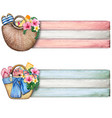 watercolor summer beach bag banners vector image vector image
