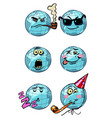 character planet earth dream humor birthday vector image vector image