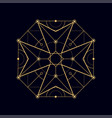 geometric boho tattoo isolated alchemy sacred sign vector image