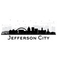 jefferson city missouri skyline silhouette vector image