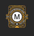 modern emblem badge monogram template luxury vector image