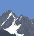snow capped mountains vector image vector image