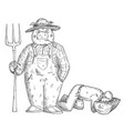 monkey redneck in trucker cap t-shirt with flag vector image vector image