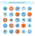 set of line icons of business vector image vector image
