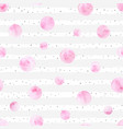 watercolor pink circles pattern with stripes vector image