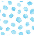 hand painted soft blue watercolor dots and blots vector image