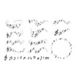 sheet music notes elegant musically lines vector image