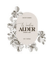hand drawn alder smoking chips label vector image vector image