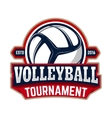 volleyball tournament emblem template vector image