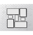 set realistic frame vector image