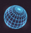 retro futuristic in style 80s laser neon mesh vector image
