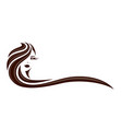 symbol of woman with long hair vector image