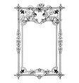 vintage engraving style floral frame vector image