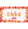 autumn sale background template leaves web banner vector image
