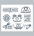 set handmade badges labels icons and logo vector image vector image