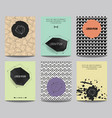 set modern posters with geometrical shapes vector image
