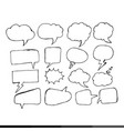 speech bubble hand drawing design vector image
