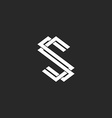 monogram s logo letter mockup design element vector image vector image