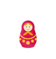 russian dolls matrioshka flat style vector image