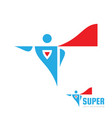 super human concept logo design abstract comix vector image