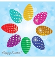 abstract background with colored eggs for easter vector image