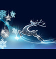 christmas motif with a starry deer vector image vector image