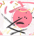 pink yellow freehand decoration hand drawn vector image vector image