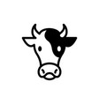 cow head logo icon vector image