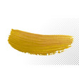gold color paint brush banner acrylic golden vector image vector image