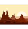 sunset in huge mountains vector image vector image