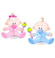 sweet twins vector image vector image