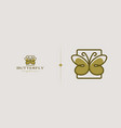 butterfly logo template universal creative vector image