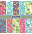 geometric colorful seamless patterns vector image vector image