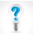 light bulb with question mark vector image