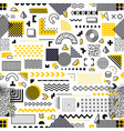 memphis abstract geometric shapes seamless pattern vector image