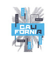 california graphic summer t-shirt design vector image