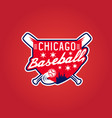 chicago baseball vintage sport coat of arms crest vector image vector image