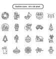 christmas things vol2 outline icon set vector image vector image