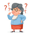 confused grandmother memory loss old demencia age vector image