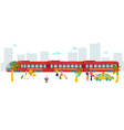 vacation travel around world train hot tour vector image