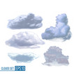 collection realistic clouds isolated on white vector image vector image
