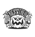 trick or treat halloween emblem vector image vector image