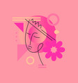 a young woman looks in front of her vector image vector image