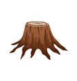 flat tree stump vector image