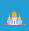 mosque building muslim religion flat vector image
