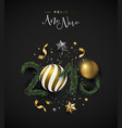 new year 2019 holiday decoration portuguese card vector image