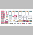 planner and to do lists stickers labels vector image